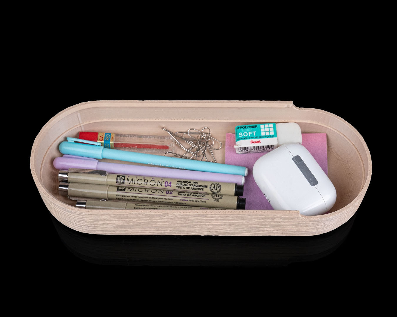 Natural Timber desk organizer