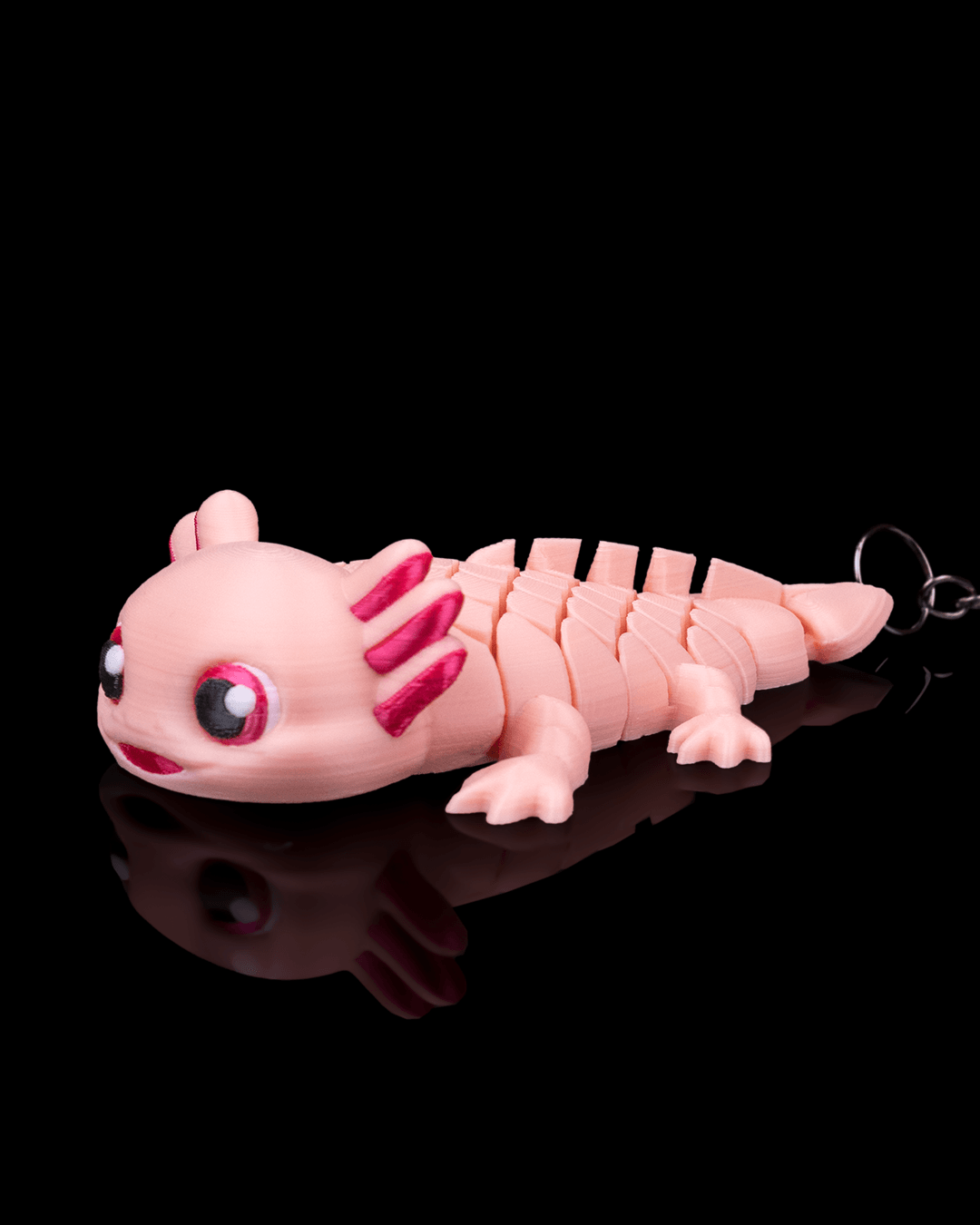 Articulating Axolotl keychain