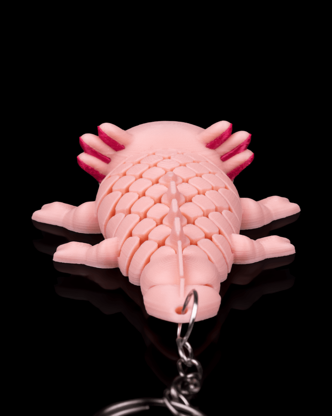 Articulating Axolotl keychain