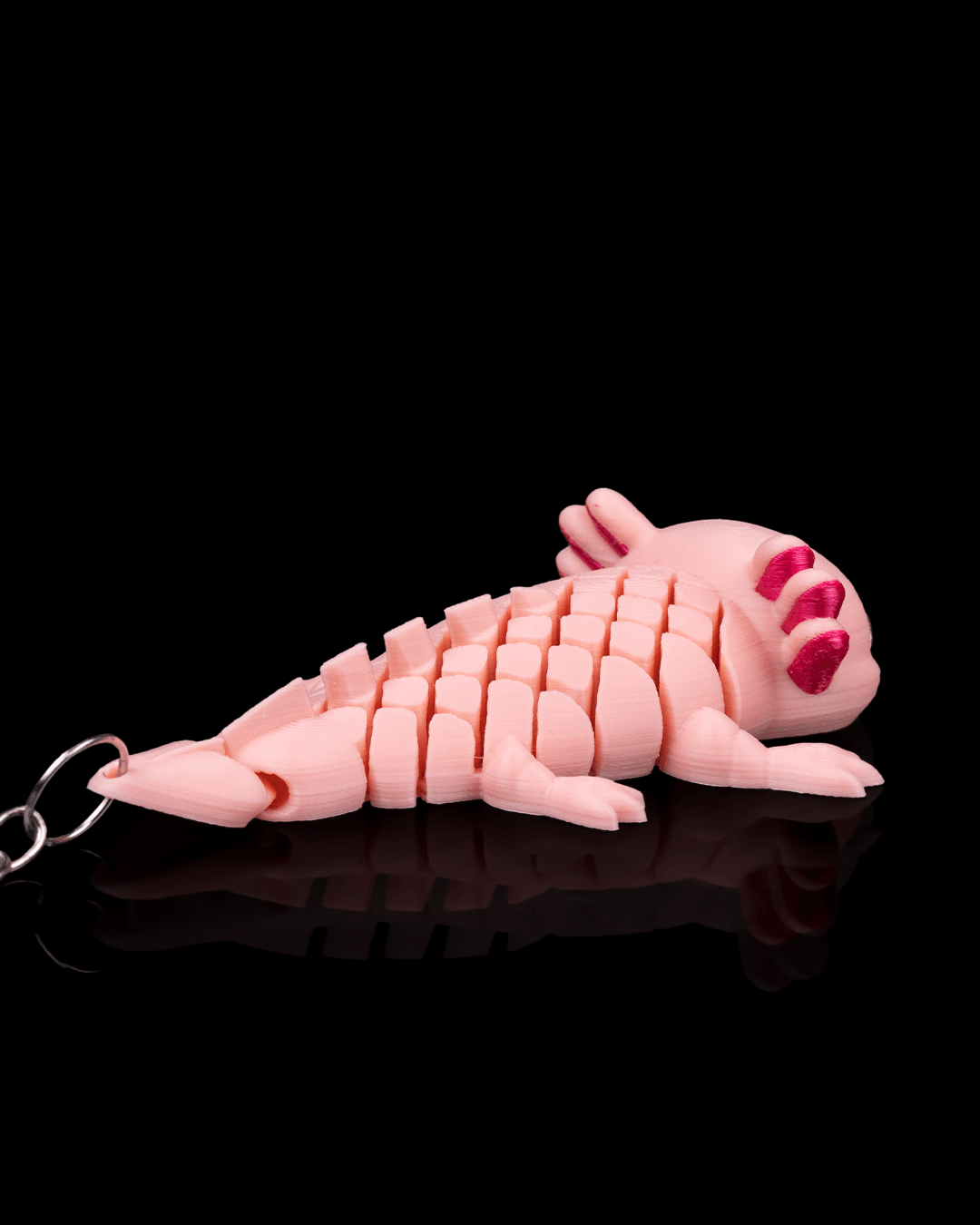 Articulating Axolotl keychain