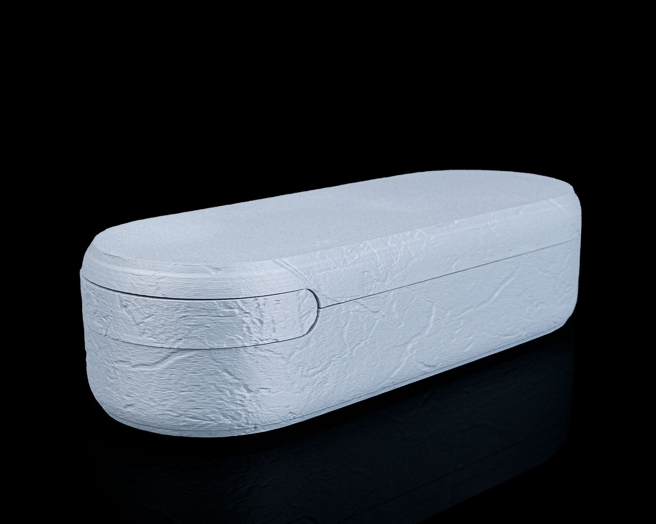 Raw concrete desk organizer