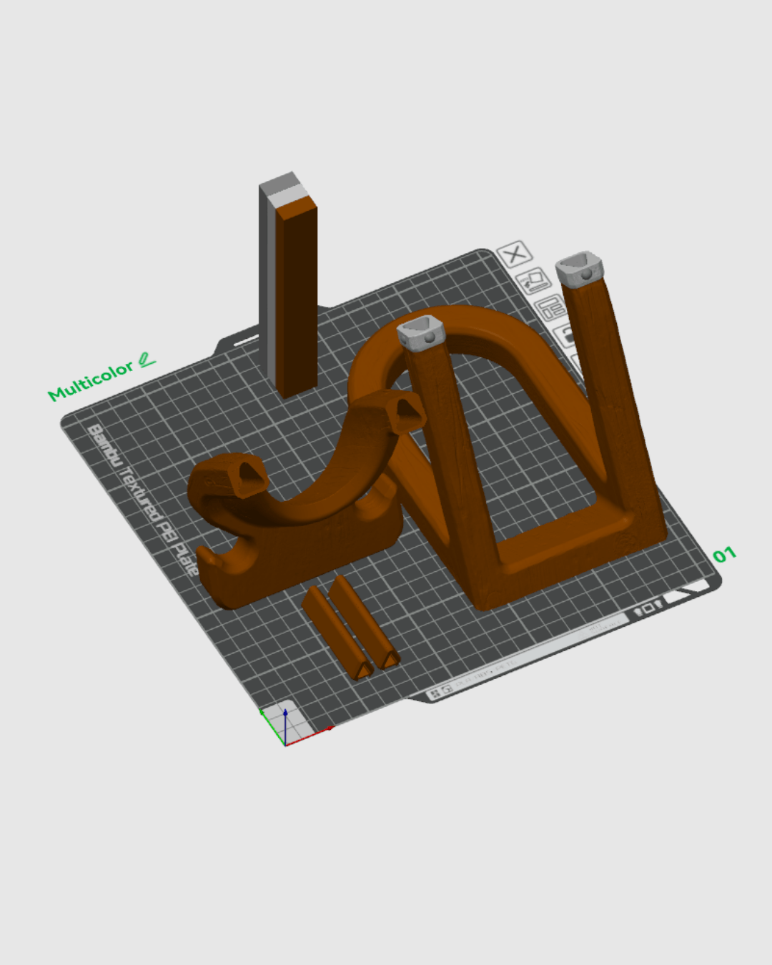 Oak Rest wine bottle and glass holder