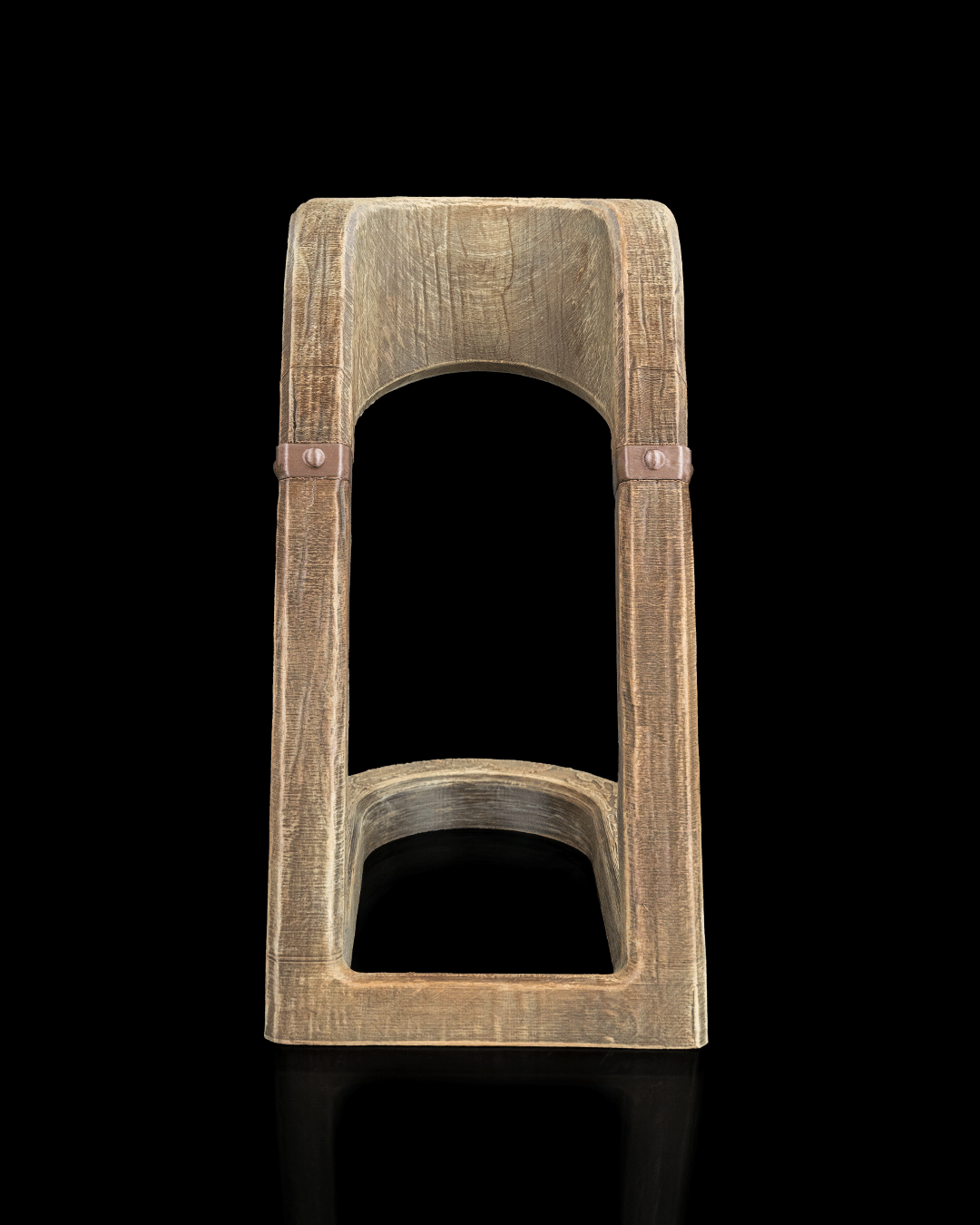 Oak Rest wine bottle and glass holder