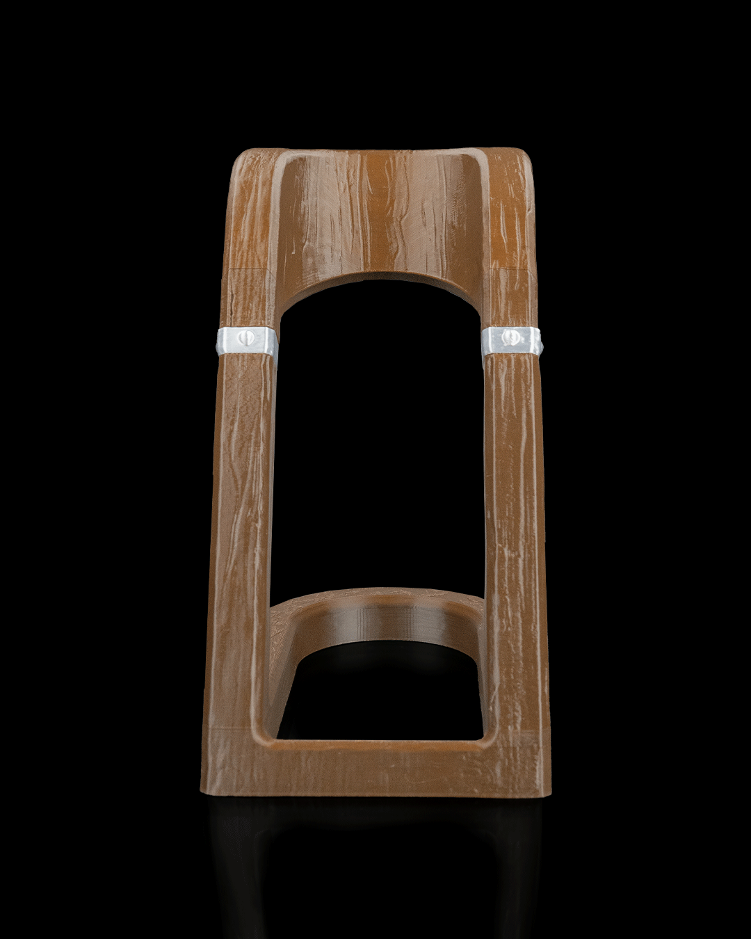 Oak Rest wine bottle and glass holder