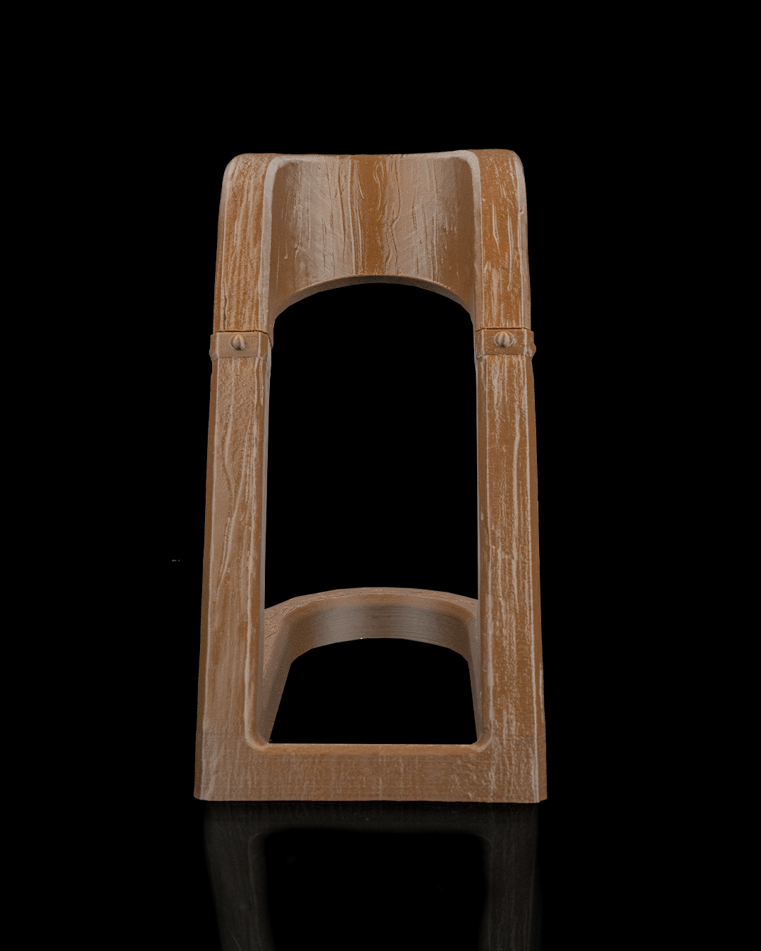 Oak Rest wine bottle and glass holder